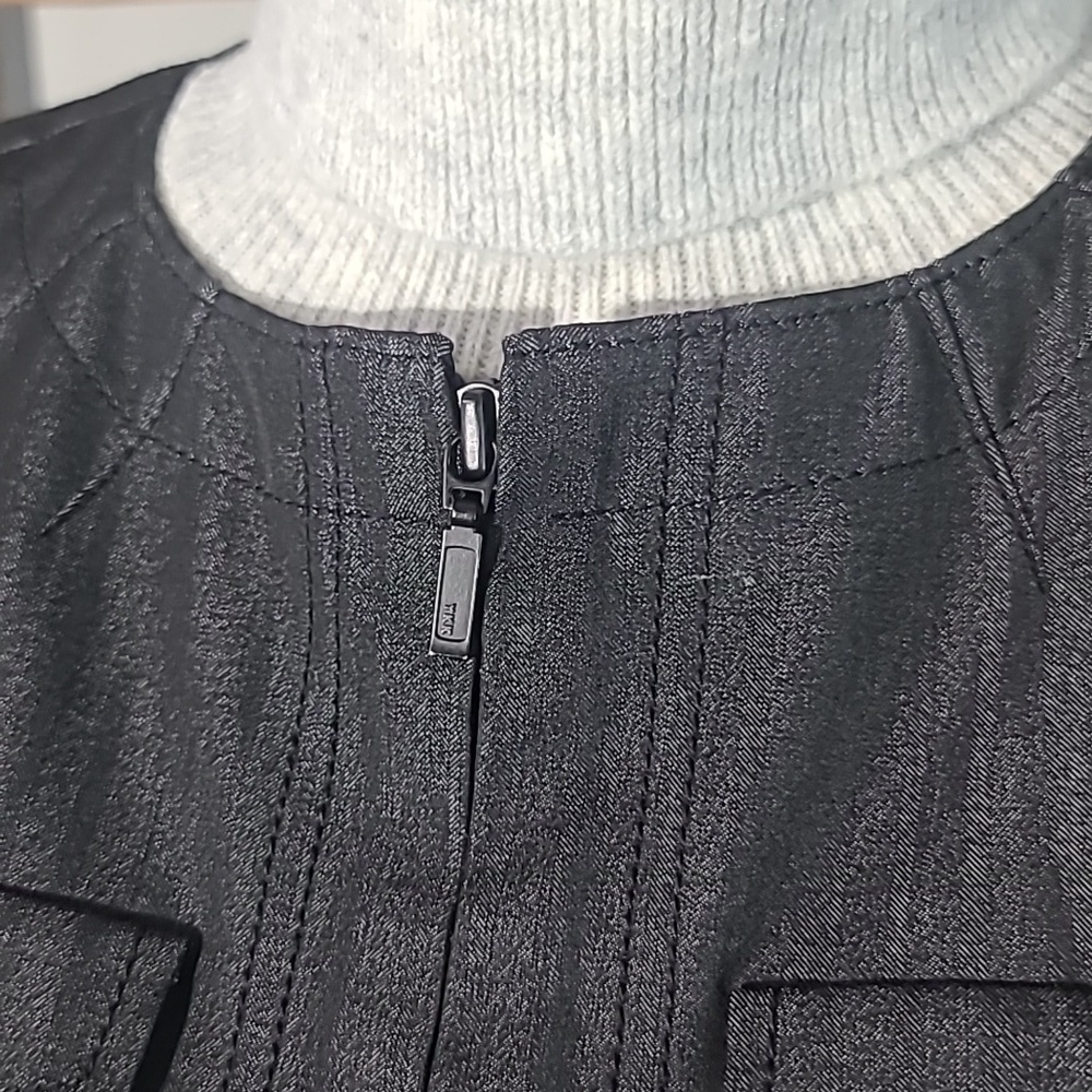 Semantiks Black Women's Zipper Front Jacket Blazer - Picture 5 of 11